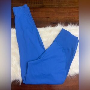Offline by Aerie Goals 7/8 Leggings Blue High Rise Ribbed Waist Sz L